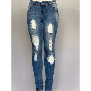 Skinny Light Wash Stretchy Denim Jeans